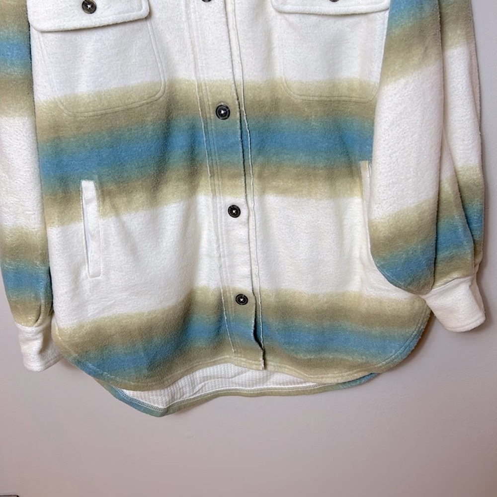 NEW Free People Ruby West Coat thermal lined shacket shirt jacket in Ivory combo - Picture 6 of 14